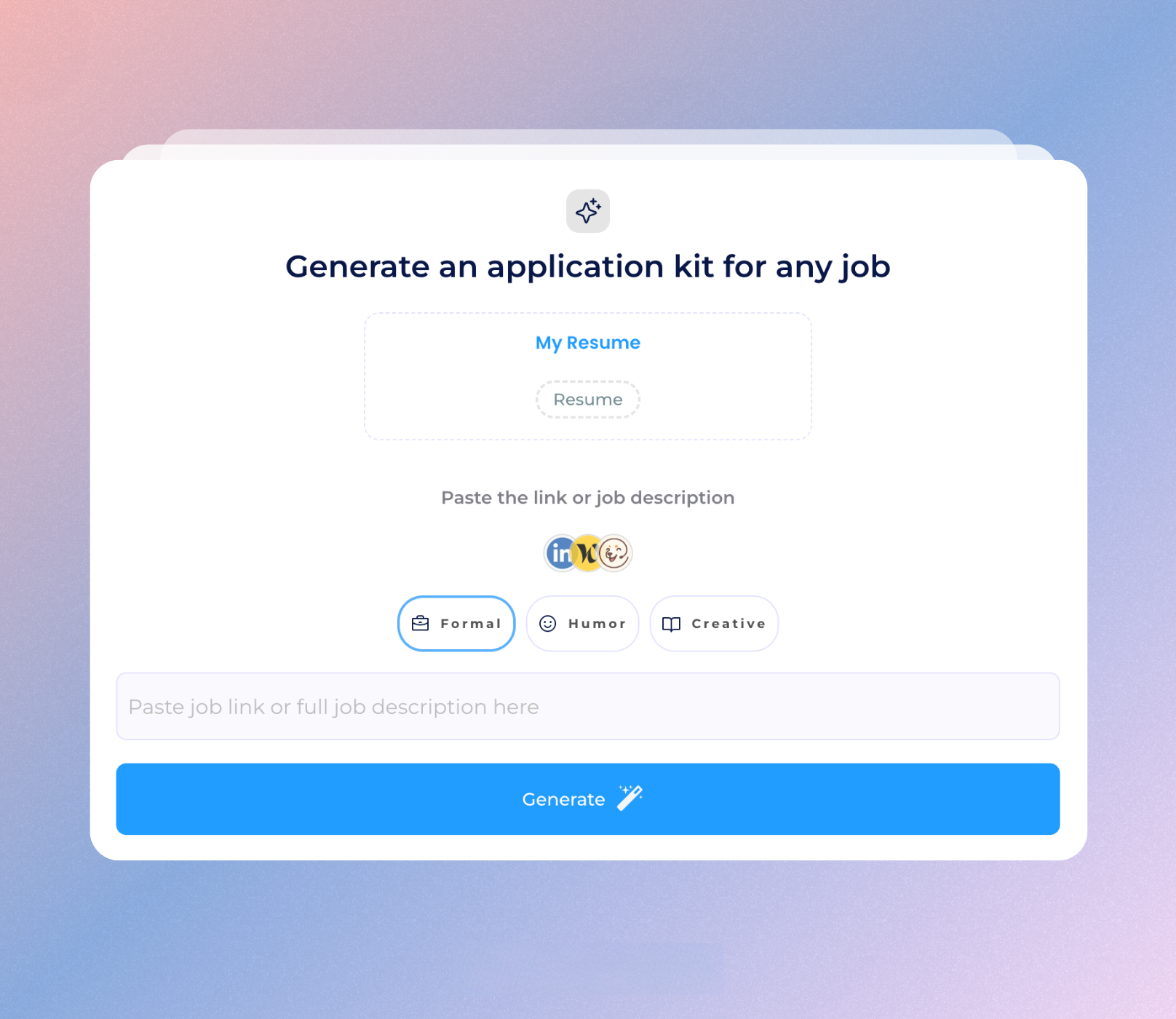 Image of job application kit feature